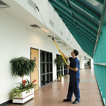 Rubbermaid® Commercial HYGEN™ Hygen 48-96" Quick-connect Extension Pole, Aluminum, Yellow, 6-carton freeshipping - TVN Wholesale